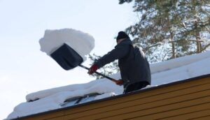 remove snow from a roof
